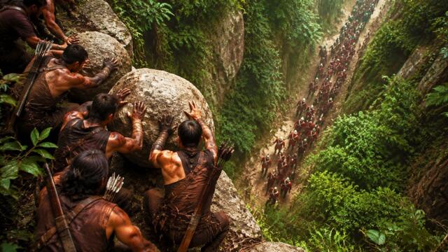 Cliff Ambush! Villagers Crush Invaders With Boulders - Top 4K War Action Film #hollywood