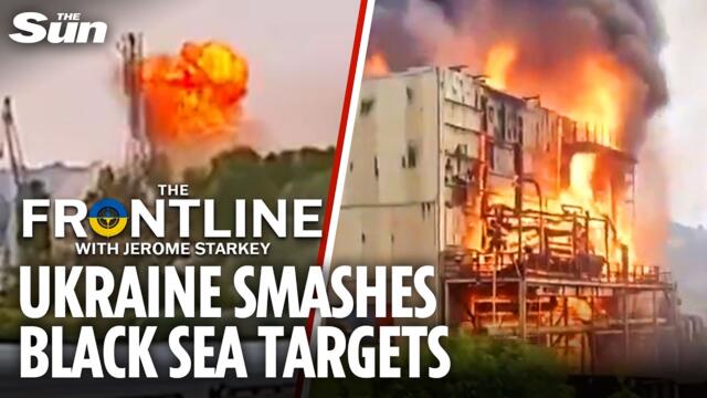Scores of Russian ships blitzed off Crimea as Ukraine begins amphibious assault of occupied land