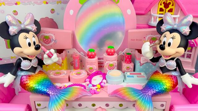 Minnie Mouse 2026🎀 Set Unboxing Rainbow Mermaid Makeup Studio Disney ASMR