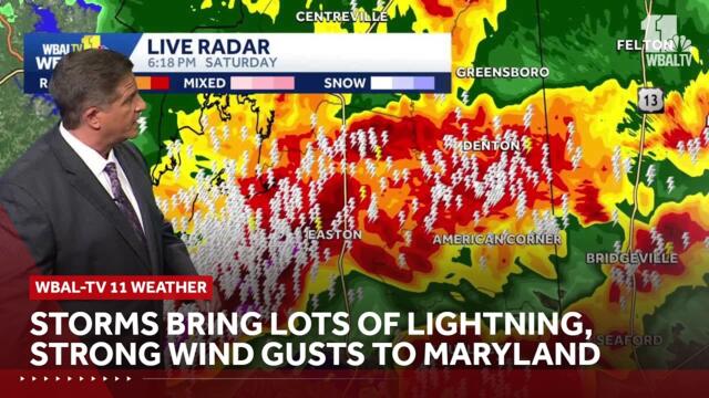 Tony tracks storms clearing Maryland Saturday night