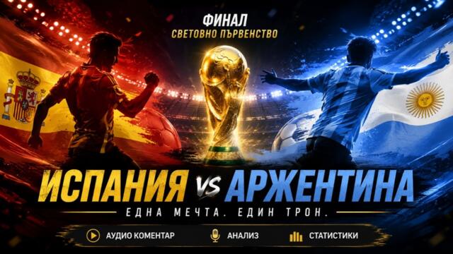 🔥 Испания - Аржентина | Меси срещу Ямал за световната титла | Аудио коментар