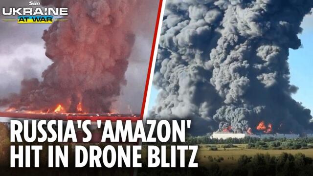 Ukrainian drones slam into Russian ‘Amazon’ warehouse as Putin sends ballistics to Kyiv
