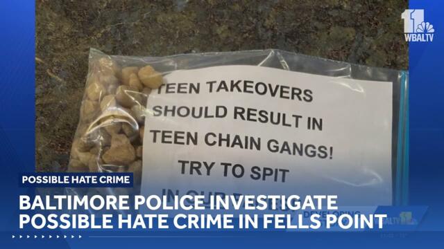 Baltimore police investigate possible hate crime in Fells Point