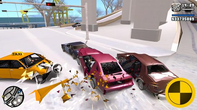 Winter GTA SA Realistic Vehicle Deformation Crash Testing | Ep. 1