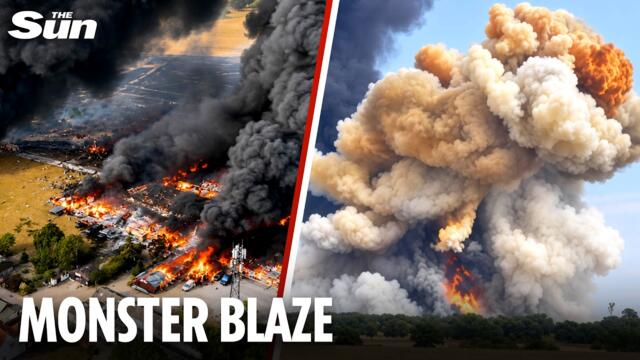 Huge explosion and fire leaves 20 firefighters in hospital and fire engines wrecked in Essex inferno
