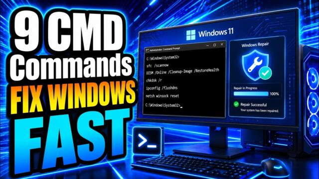 Run These 9 CMD Commands Now to Repair Windows in Minutes