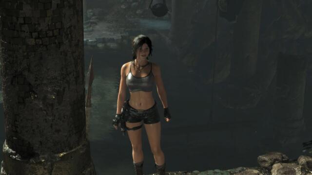 Rise of the Tomb Raider - Lara Classic Outfit v3 B&W Mod (Syria Gameplay)