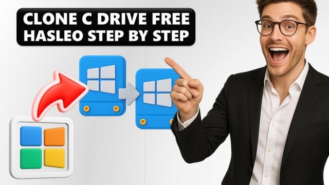 How to USE HASLEO DISK CLONE to REPLICATE WINDOWS C DRIVE (FREE & EASY)