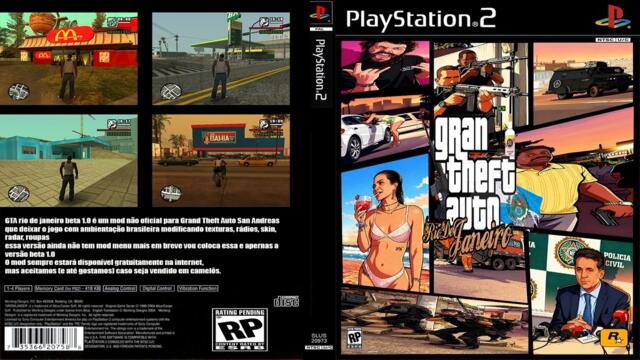 GTA Rio de Janeiro 1.8 (PS2) Gameplay New Textures & Skins