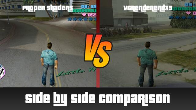 VCRendererDX9 vs Proper Shaders mod | Side by Side Comparison