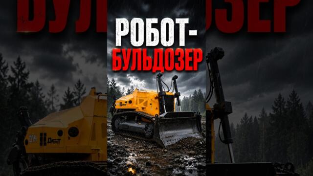 В России показали бульдозер без кабины #робот #строительнаятехника #бульдозер #техника #бульдозер