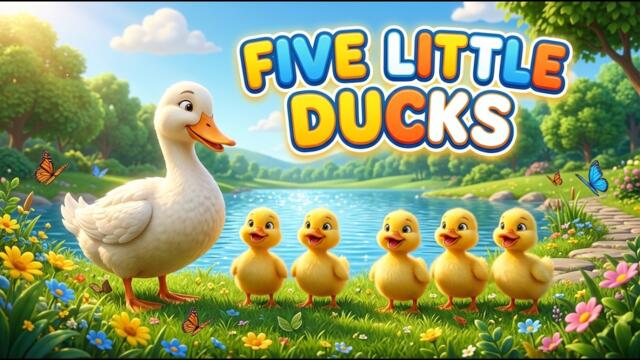 Five Little Ducks 🦆 | Fun Kids Song | Nursery Rhymes, Counting Song & Sing Along