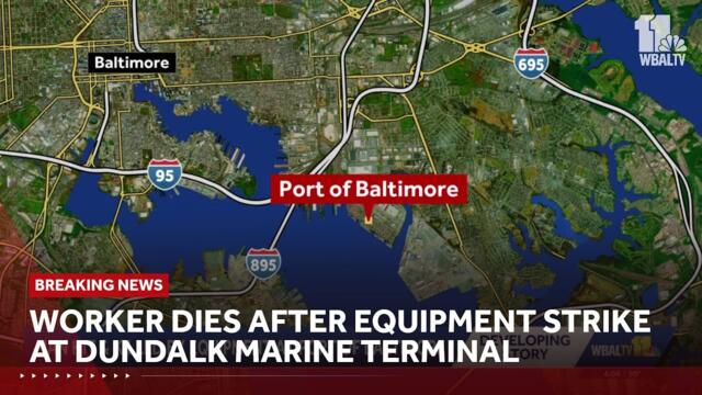 Worker dies after equipment strike at Dundalk Marine Terminal