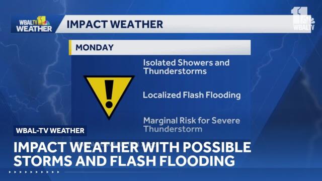 Heavy rain threat Monday before a brief break Tuesday