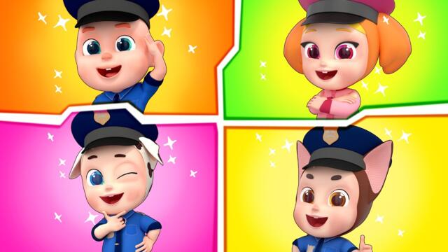 Rescue Team to the Rescue! | Firefighter, Police Officer & Doctor Song | Rosoo Nursery Rhymes