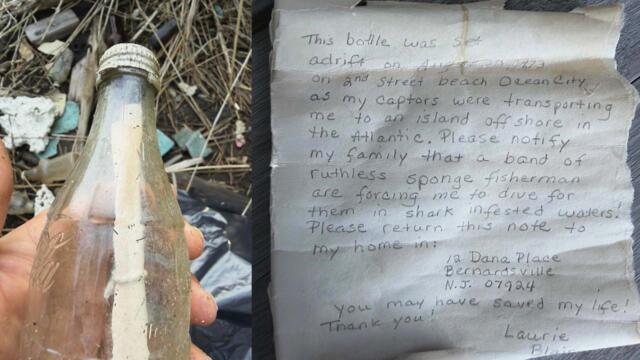 New Jersey Boater Finds 5-Decades-Old Message-In-A-Bottle