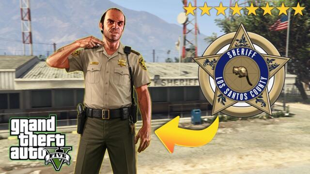 GTA 5 - How To Join the Police in Story Mode! (Sheriff Uniform, Unlimited Weapons)
