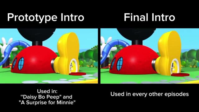 Mickey Mouse Clubhouse - Prototype Intro and Final Intro comparison 