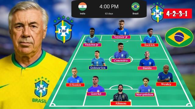 Brazil Vs India Friendlies Match 2026 Carlo Ancelotti Announces Brazil Squad ~ Brazil News 2026