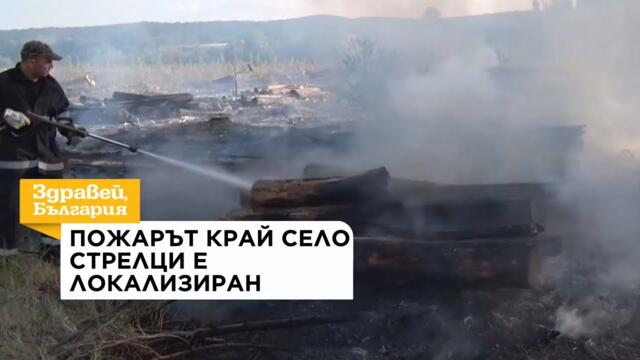 Пожарът край село Стрелци е локализиран, продължава гасенето на отделни огнища | 04 авг. 2026