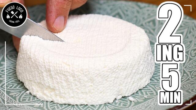 Cómo HACER QUESO FRESCO CASERO con SOLO 2 INGREDIENTES en 5 MINUTOS
