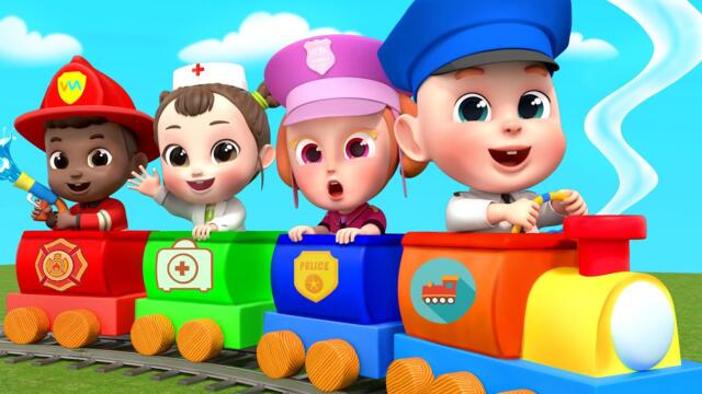 Train Song | Toot Toot Train Is Coming! | Jobs and Career | Rosoo Happy Kids & Nursery Rhymes