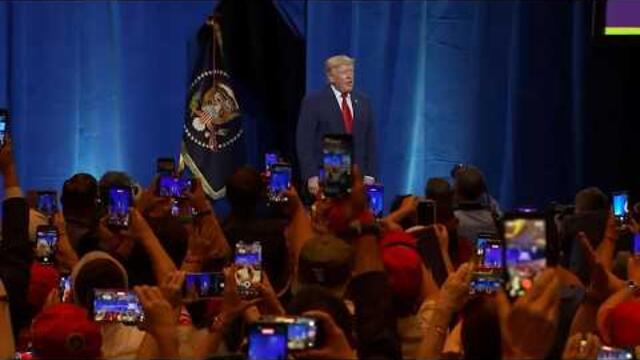 President Trump touts tax cuts, economic agenda during Las Vegas visit ahead of midterms