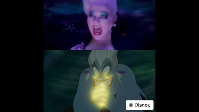 The Little Mermaid — Ariel's iconic transformation scene (1989 v/s 2023 comparison)