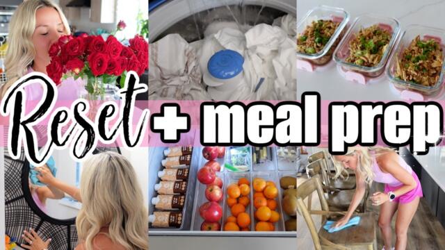 PRODUCTIVE SUNDAY RESET | High-Protein Meal Prep, Costco Haul, Cleaning & Baking