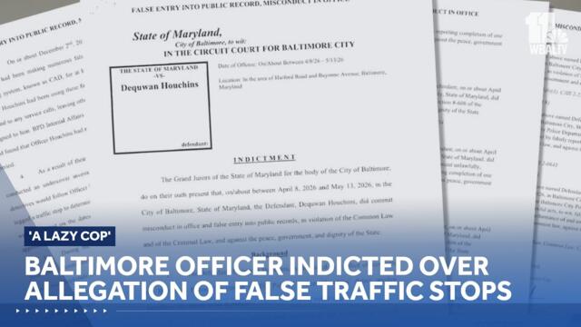 Indicted BPD officer made false reports of traffic stops, prosecutors say