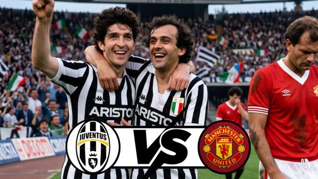 1984 Juventus 2-1 Manchester United Complete Highlights - Michel Platini e Paolo Rossi Prime