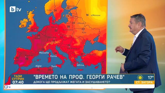 Проф. Рачев: Утре ще бъде върхът на август у нас, след това отново ще има период с 37-38 градуса