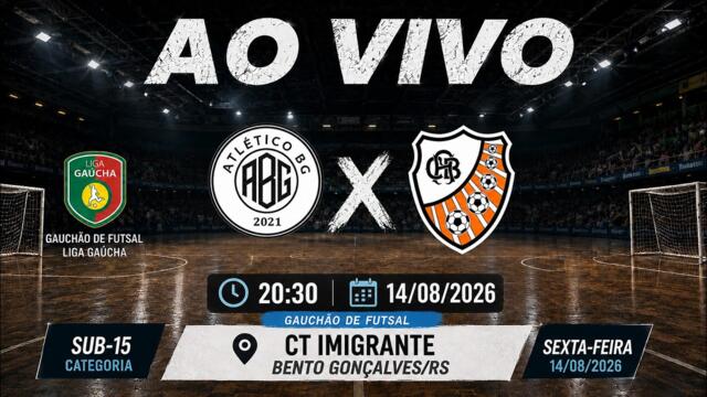 AO VIVO | Atlético BG x ACBF — Gauchão de Futsal Sub-09 & Sub-15
