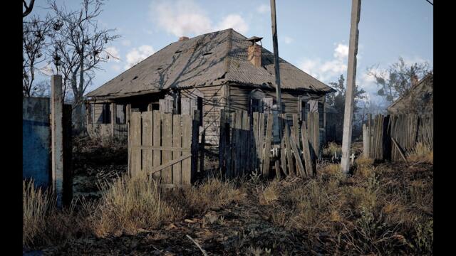 S.T.A.L.K.E.R. 2 Ultra Graphics. Early morning in the dead village