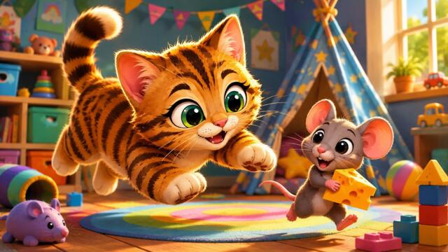 Meow Meow Billi Kerti Meow | म्याऊँ म्याऊँ बिल्ली करती म्याऊँ | Hindi Rhyme | Nursery Rhyme For Kids