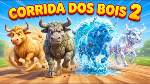 Quem é o Boi Mais Rápido? Boi de Areia, Água, Pedra ou Cristal?🐮💨 Corrida dos Bois 2 | Turma da Juju