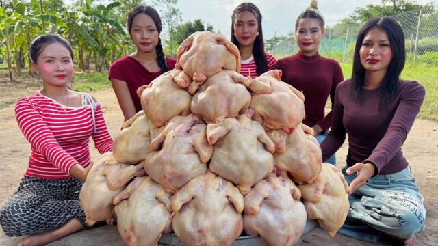 Amazing cooking chicken crispy deep fry and fry rice recipe | Amazing video