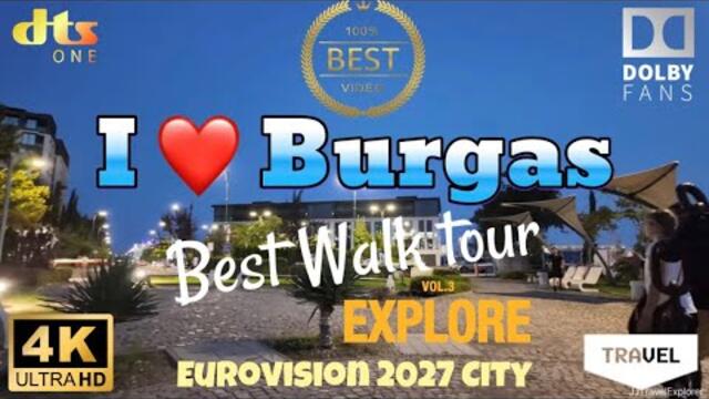 4К Exploring Burgas, Bulgaria: Eurovision 2027 Host City Walking Tour [4K]🇧🇬⚓️❤️