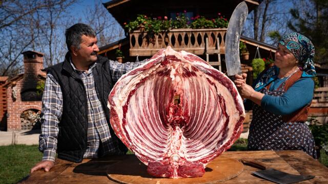 Rustic Beef Ribs | Traditional Meat Canning & Outdoor Cooking 🌿🔥