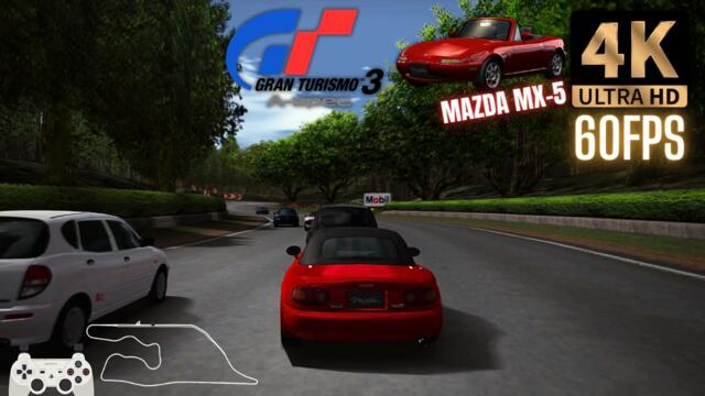Gran Turismo 3 - 138HP Mazda MX-5 - Deep Forest Raceway - 4K 60FPS PCSX2
