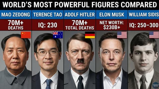 World’s Most Dangerous Dictators, Highest IQs & Richest Humans Compared!