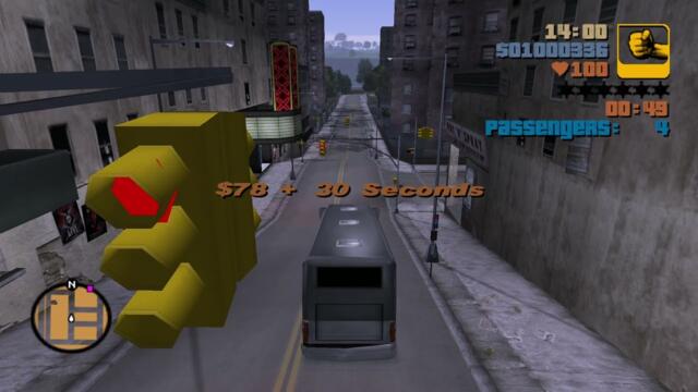 GTA III: 'Coach Driver' mission from GTA LCS May 2005 prototype
