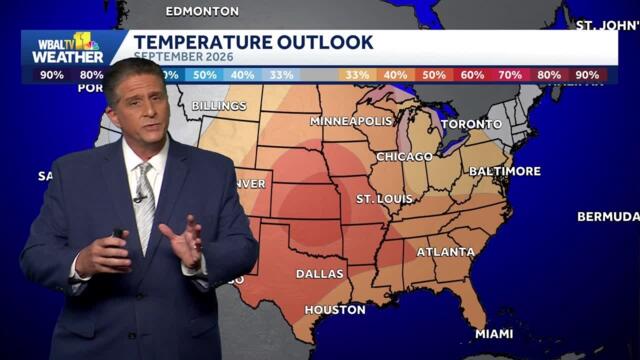 Above average temperatures for September