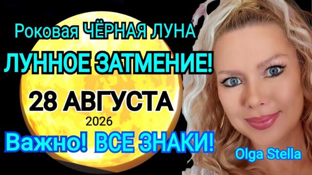 FATEFUL🔴LUNAR ECLIPSE AUGUST 28-SEPTEMBER 11, 2026🔥Once in 20 years! TURNING POINT/OLGA STELLA