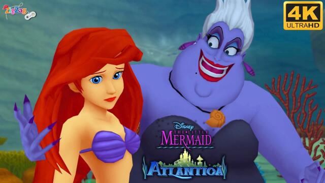 Ariel in Atlantica 2 | Kingdom Hearts 2 | The Movie All Game Cutscenes @ZigZagGamerPT