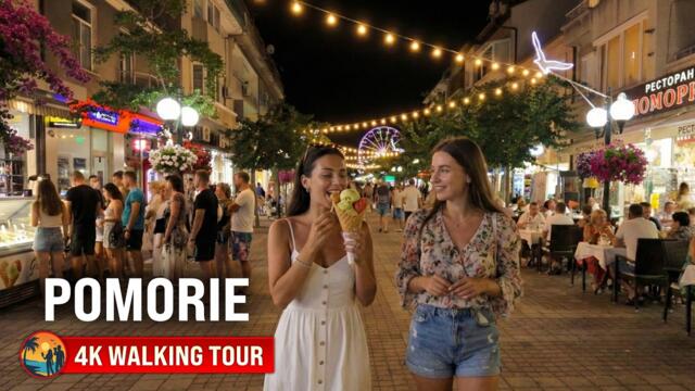 Beautiful Night Walk in Pomorie's Old Town - Bulgaria