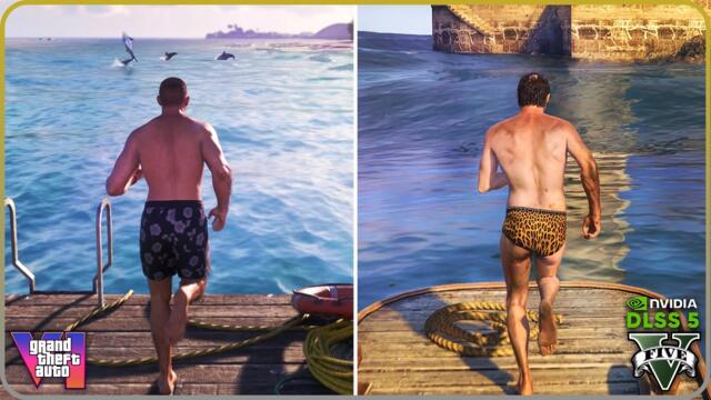 GTA 6 vs GTA 5 DLSS 5 Neural Rendering – Graphics Comparison