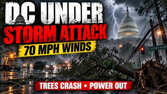 Washington DC Storm: 70 MPH Winds Tear Through Capital, Trees Crash Into Cars | US News