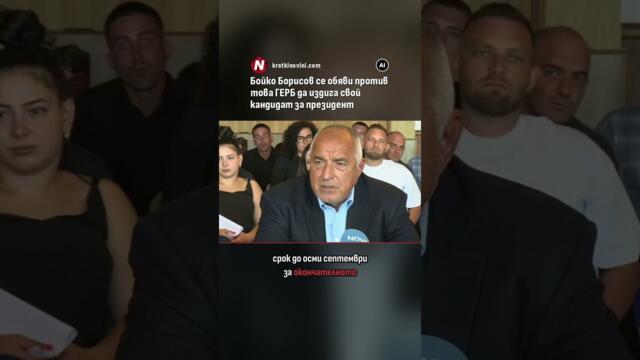 Бойко Борисов: ГЕРБ не трябва да издига свой кандидат за президент