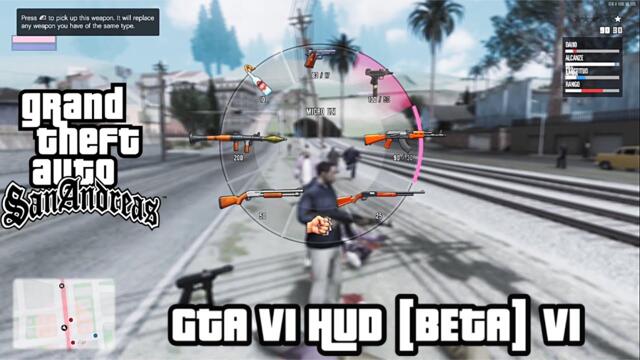 GTA San Andreas GTA VI HUD [BETA] v1 Mod Showcase Gameplay